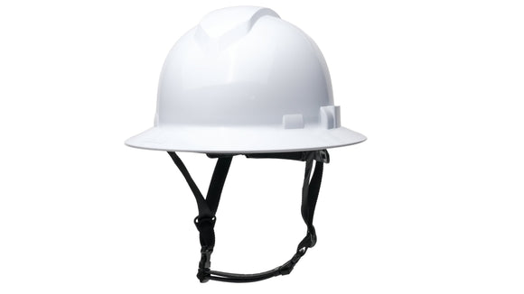 Pyramex - Ridgeline T2 - HPT256110V - Ridgeline T2 Full Brim Hard Hat - Vented - White - 6pt Ratchet Suspension - HPT256110_34F_1