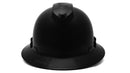 Pyramex - Ridgeline T2 - HPT256111V - Ridgeline T2 Full Brim Hard Hat - Vented - Black - 6pt Ratchet Suspension - HPT256111V_F_1