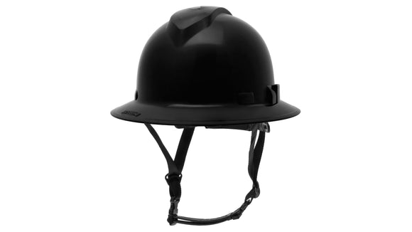 Pyramex - Ridgeline T2 - HPT256111V - Ridgeline T2 Full Brim Hard Hat - Vented - Black - 6pt Ratchet Suspension - HPT256111_34F