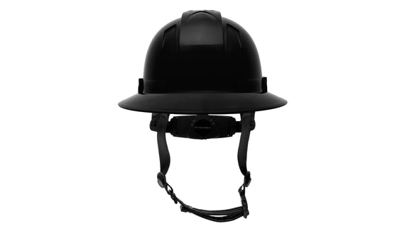 Pyramex - Ridgeline T2 - HPT256111 - Ridgeline T2 Full Brim Hard Hat - Black - 6pt Ratchet Suspension - HPT256111_B