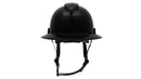 Pyramex - Ridgeline T2 - HPT256111 - Ridgeline T2 Full Brim Hard Hat - Black - 6pt Ratchet Suspension - HPT256111_F
