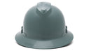 Pyramex - Ridgeline T2 - HPT256113V - Ridgeline T2 Full Brim Hard Hat - Vented - Slate Gray - 6pt Ratchet Suspension - HPT256113_F_1