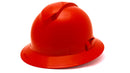 Pyramex - Ridgeline T2 - HPT256120 - Ridgeline T2 Full Brim Hard Hat - Red - 6pt Ratchet Suspension - HPT256120_34F_1