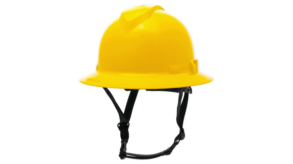 Pyramex - Ridgeline T2 - HPT256130 - Ridgeline T2 Full Brim Hard Hat - Yellow - 6pt Ratchet Suspension - HPT256130_34F
