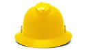 Pyramex - Ridgeline T2 - HPT256130V - Ridgeline T2 Full Brim Hard Hat - Vented - Yellow - 6pt Ratchet Suspension - HPT256130_F_1