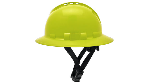 Pyramex - Ridgeline T2 - HPT256131V - Ridgeline T2 Full Brim Hard Hat - Vented - Hi-Vis Lime - 6pt Ratchet Suspension - HPT256131V_S