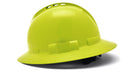Pyramex - Ridgeline T2 - HPT256131V - Ridgeline T2 Full Brim Hard Hat - Vented - Hi-Vis Lime - 6pt Ratchet Suspension - HPT256131V_S_1