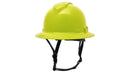 Pyramex - Ridgeline T2 - HPT256131 - Ridgeline T2 Full Brim Hard Hat - Hi-Vis Lime - 6pt Ratchet Suspension - HPT256131_34F