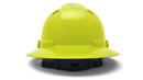 Pyramex - Ridgeline T2 - HPT256131 - Ridgeline T2 Full Brim Hard Hat - Hi-Vis Lime - 6pt Ratchet Suspension - HPT256131_B_1
