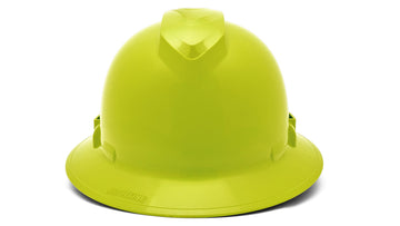 Pyramex - Ridgeline T2 - HPT256131 - Ridgeline T2 Full Brim Hard Hat - Hi-Vis Lime - 6pt Ratchet Suspension - HPT256131_F_1
