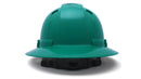 Pyramex - Ridgeline T2 - HPT256135V - Ridgeline T2 Full Brim Hard Hat - Vented - Green - 6pt Ratchet Suspension - HPT256135V_B_1
