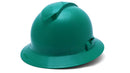 Pyramex - Ridgeline T2 - HPT256135 - Ridgeline T2 Full Brim Hard Hat - Green - 6pt Ratchet Suspension - HPT256135_34F_1