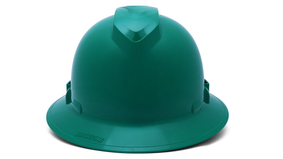Pyramex - Ridgeline T2 - HPT256135 - Ridgeline T2 Full Brim Hard Hat - Green - 6pt Ratchet Suspension - HPT256135_F_1