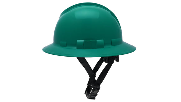 Pyramex - Ridgeline T2 - HPT256135 - Ridgeline T2 Full Brim Hard Hat - Green - 6pt Ratchet Suspension - HPT256135_S