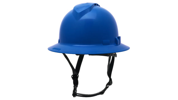 Pyramex - Ridgeline T2 - HPT256160V - Ridgeline T2 Full Brim Hard Hat - Vented - Blue - 6pt Ratchet Suspension - HPT256160V_34F
