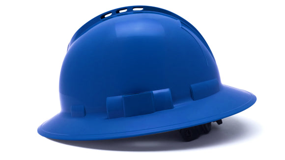 Pyramex - Ridgeline T2 - HPT256160V - Ridgeline T2 Full Brim Hard Hat - Vented - Blue - 6pt Ratchet Suspension - HPT256160V_S_1