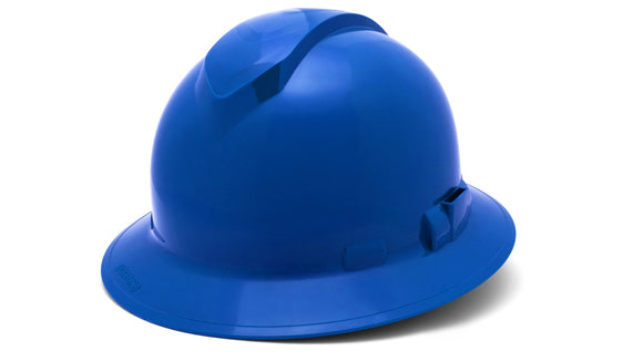 Pyramex - Ridgeline T2 - HPT256160V - Ridgeline T2 Full Brim Hard Hat - Vented - Blue - 6pt Ratchet Suspension - HPT256160_34F_1