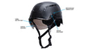 Pyramex - SL T2 Safety Helmet - HPT2HV20T - SL T2 Series - Type II Accessory - Half visor gray AF with clips - HPT2HV20T_Callout
