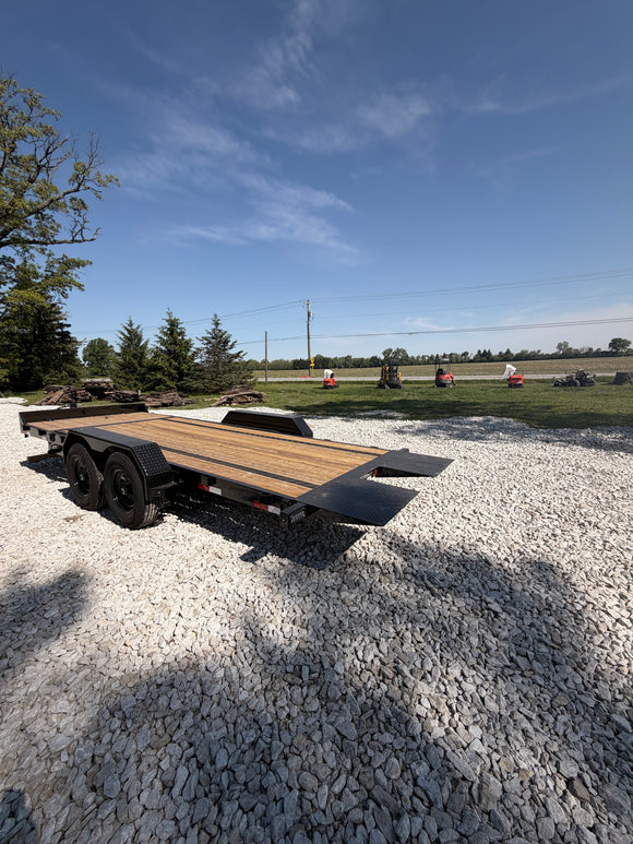 Rice 20’ Equipment Trailer Rental — 14K GVWR Tandem Axle Hauler