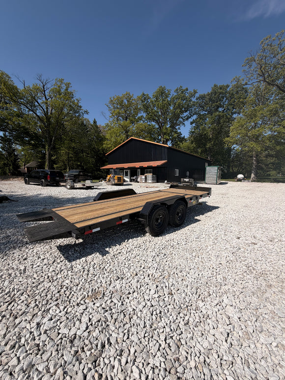 Rice 20’ Equipment Trailer Rental — 14K GVWR Tandem Axle Hauler