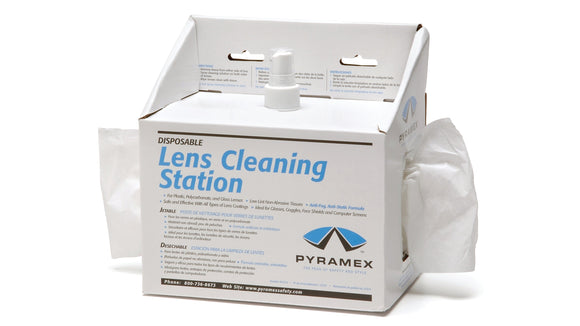Pyramex - Accessories - LCS10 - Lens Cleaning Station w/8 oz Cleaning Solution/600 tissues - LCS10