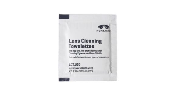 Pyramex - Accessories - LCT100 - 100 Individually packaged Lens Cleaning Towelettes in a box - LCT100_IndividualPacket