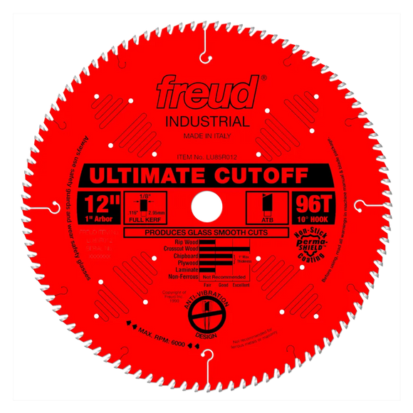 12" Carbide Tipped Saw Blade For Crosscutting-LU85R012-3466