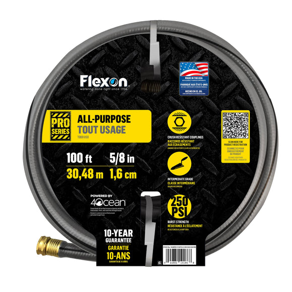 Flexon 5/8" and 3/4" Intermediate Duty Contractor Grade Water Hoses