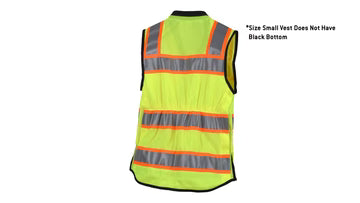 Women’s Hi-Vis Safety Vest – Tailored Fit, Class 2, 9-Pocket Surveyor Vest (RVZF61)
