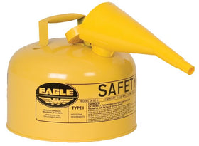 Buy eagle-yellow-diesel EAGLE 2.5-Gallon Type I Steel Safety Can – Flame Arrester &amp; Funnel