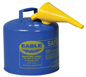 Buy eagle-blue-kerosene EAGLE 5-Gallon Type I EAGLE Safety Can – Galvanized Steel, Self-Closing Lid, Flame Arrester (OSHA/NFPA Compliant)