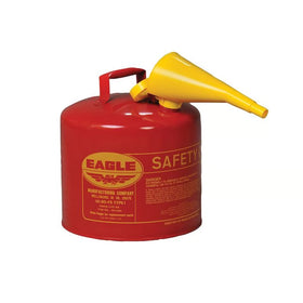 Buy eagle-red-gasoline EAGLE 5-Gallon Type I EAGLE Safety Can – Galvanized Steel, Self-Closing Lid, Flame Arrester (OSHA/NFPA Compliant)