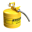 Justrite 5 Gallon, 1" Metal Hose, Steel Safety Can for Diesel, Type II, AccuFlow™, Yellow - 7250230 — additional manufacturer view