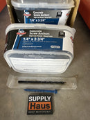 Grip-Rite Concrete Screws – 1/4 in x 2-3/4 in – Slotted HWH – 100/Pack-1