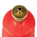 Justrite 1 Quart Plastic Dispensing Can, Brass Dispenser Valves, Red - 14010 — additional manufacturer view