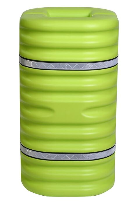 Eagle Fits 6" Square Column, Hi-Visibility Column Protector with Reflective Straps, Lime - 1706LM — product view