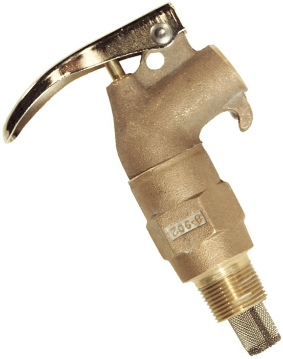 Justrite Brass Safety Drum Faucet, Internal Flame Arrester, Rigid, 3/4" Bung — 08902 — product view