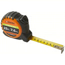 Keson PG18M25ALV AutoLock Tape Measure — 7.5 m/25 ft, ft, in, 1/8, 1/16 & cm, mm