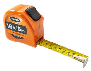 Keson PGT18M16V Toggle Series Tape Measure — 5m/16 ft, ft, in, 1/8, 1/16 & cm, mm