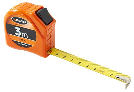 Keson PGT3MV Toggle Series Tape Measure — 3 m, m, cm, mm