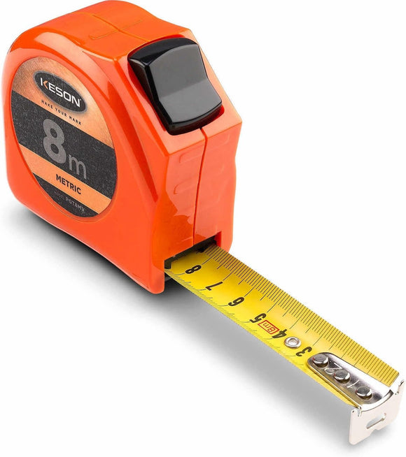 Keson PGT8MV Toggle Series Tape Measure — 8 m, m, cm, mm