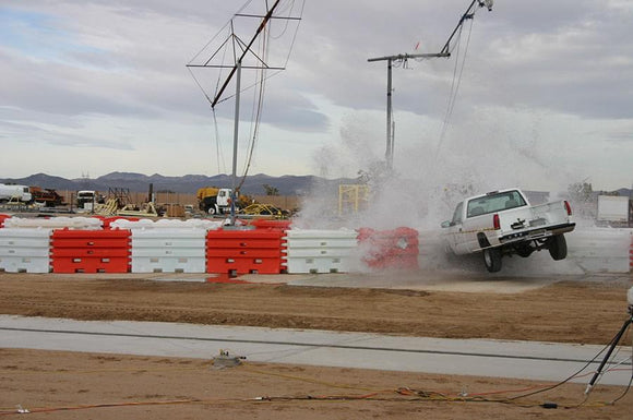 Sentry Water-Cable Barrier during impact