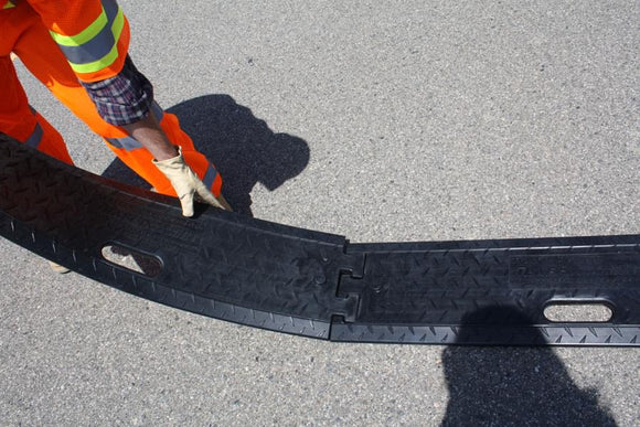 The jigsaw ends make setting up the TrafFix Alert Rumble Strip simple