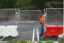 The Water-Wall Fence entry can be secured with 6' Single Gate.
