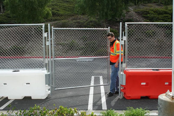 The Water-Wall Fence entry can be secured with 6' Single Gate.