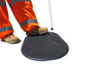 Raised dome surface reduces fatigue caused bystanding for long periods of time on hard surfaces