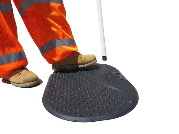 Raised dome surface reduces fatigue caused bystanding for long periods of time on hard surfaces