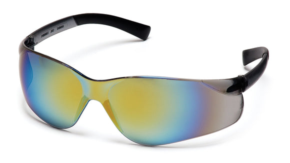 Pyramex Ztek S2590S safety glasses, Gold Mirror lenses, No Anti-fog