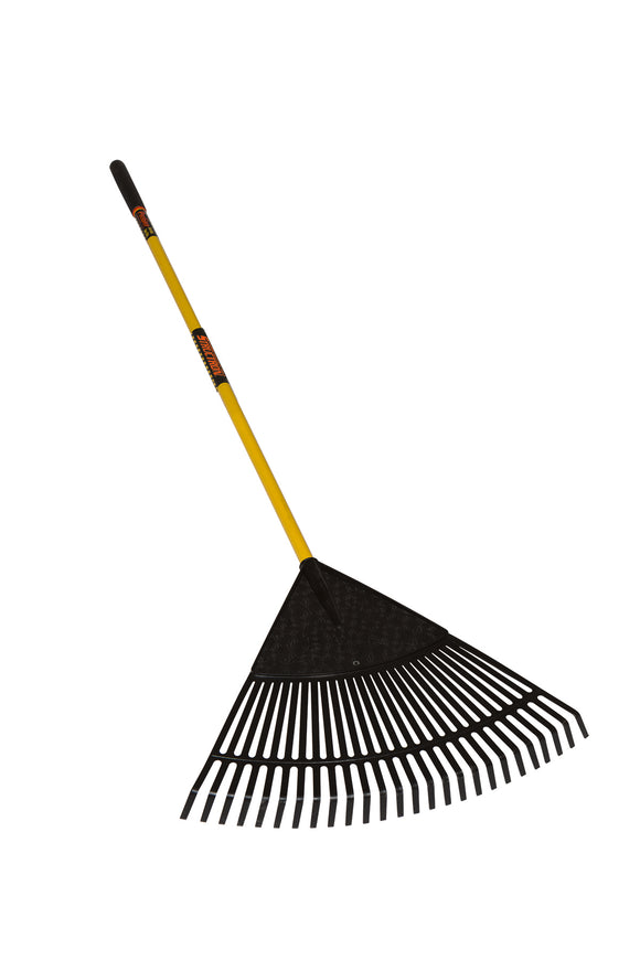 Structron 24" Poly Leaf Rake, Single Steel Rivet, 51" Premium Fiberglass, ProGrip™