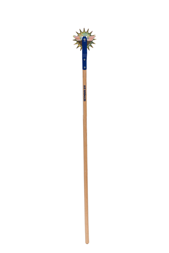 Seymour Turf Edger, Single Wheel 6" Rotary Blade, Double Bolted, 48" Precision Lathe Turned Hardwood Handle
